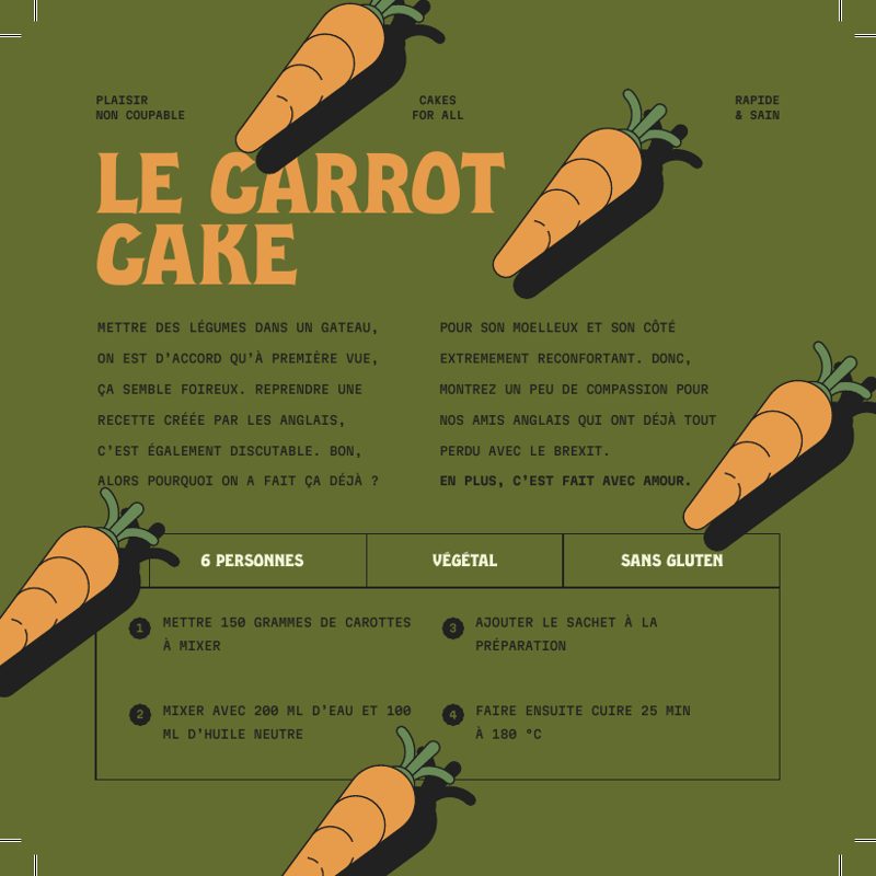 Étiquette du kit Carrot cake
