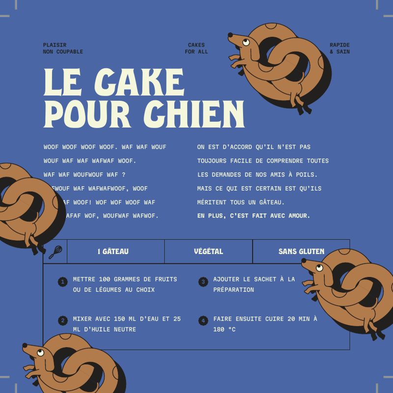 Étiquette du kit Cake pour chien